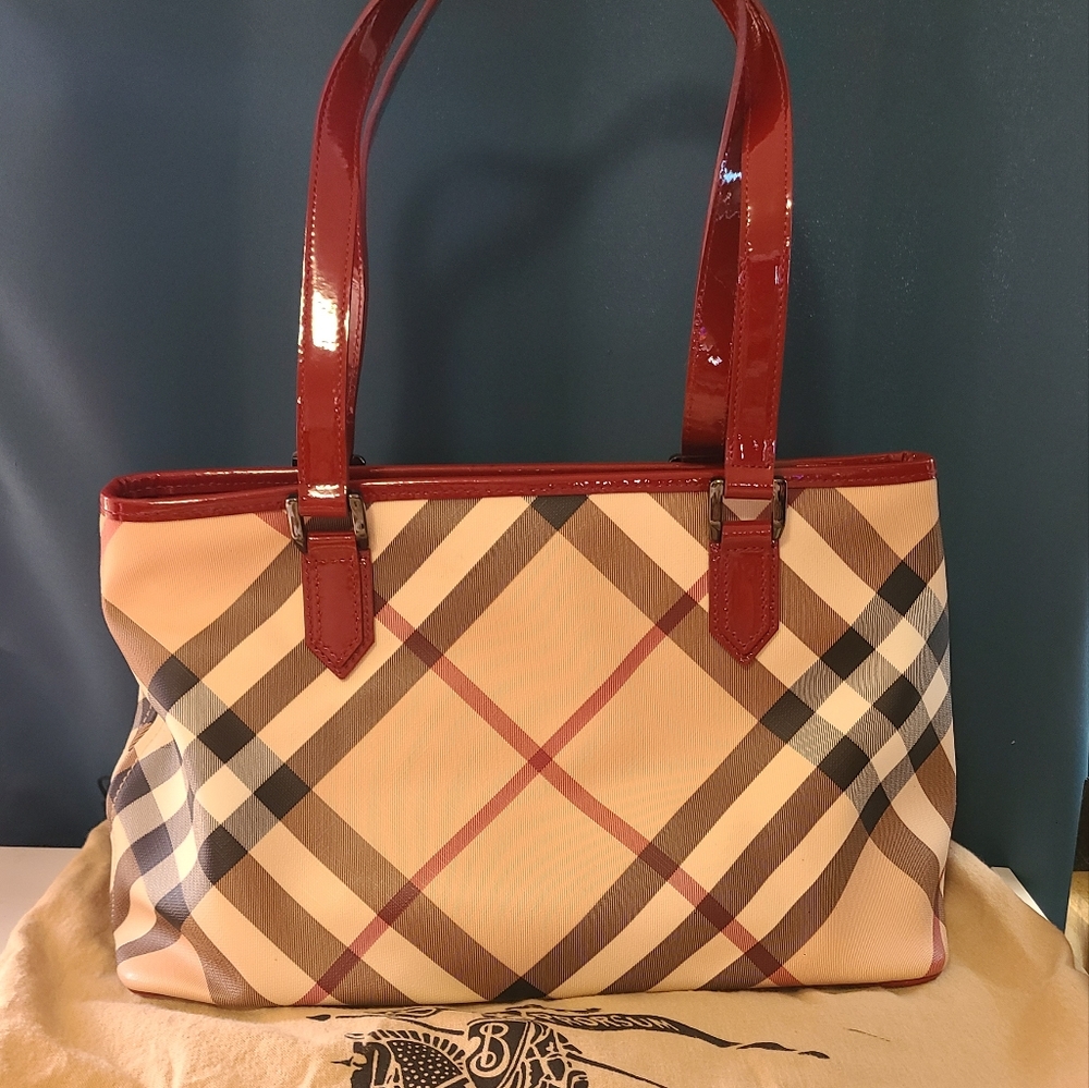 Burberry Nova check tote with dust bag